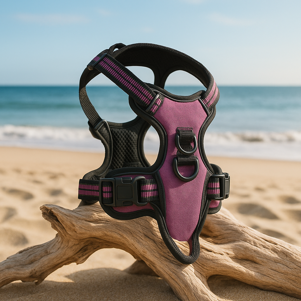 Harnais chien rose