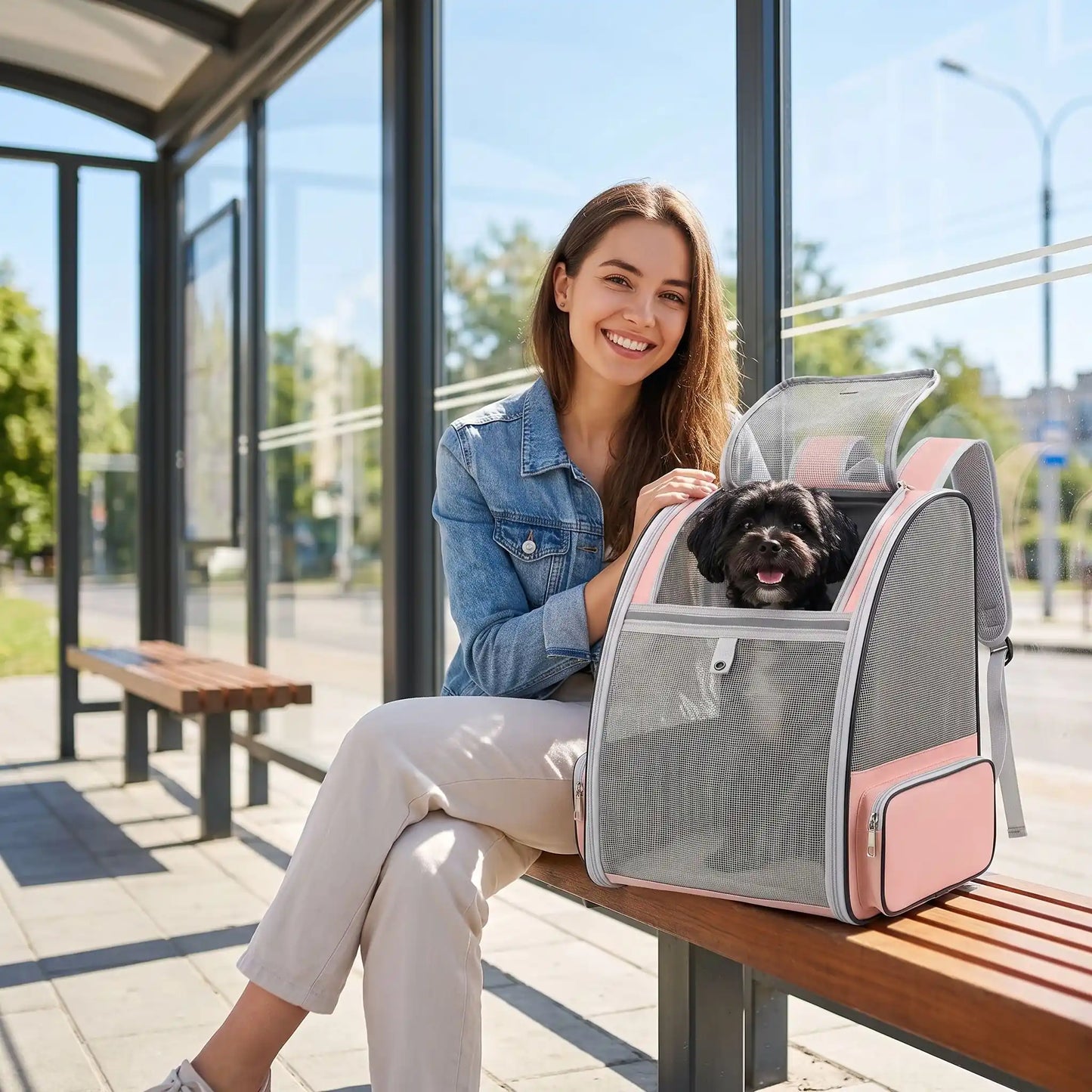 sac a dos pour chien bus