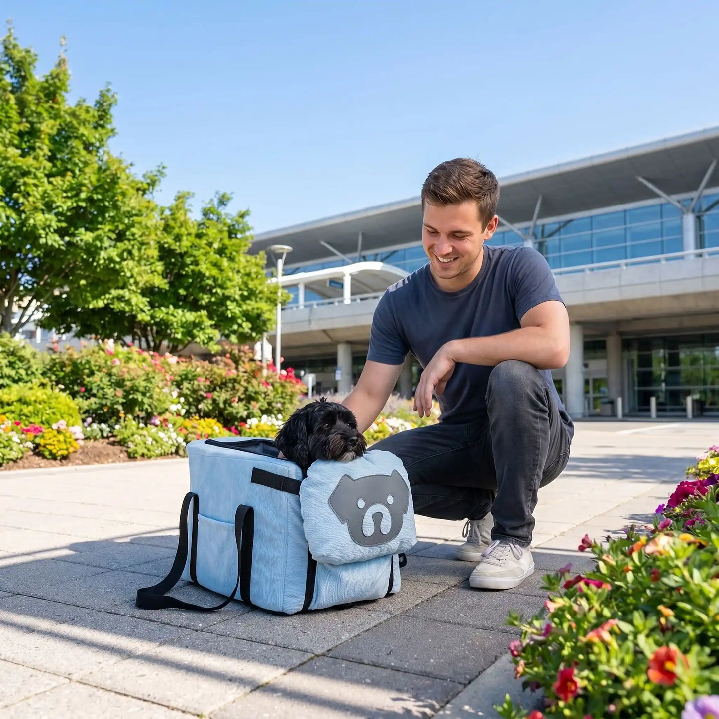 sac de transport pour un chien paysage