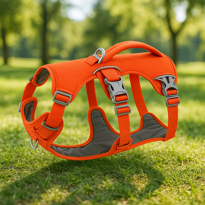 Harnais chien orange