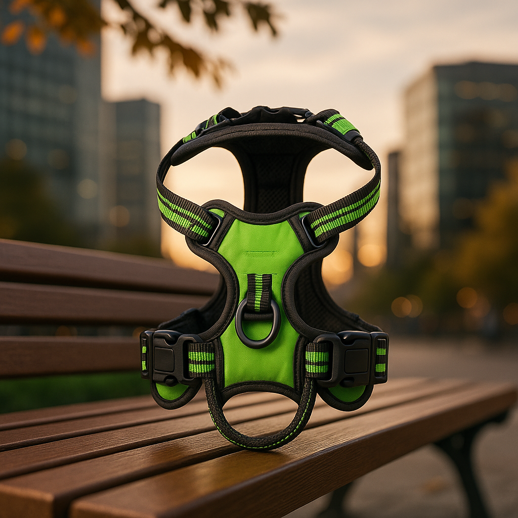 Harnais chien vert zen