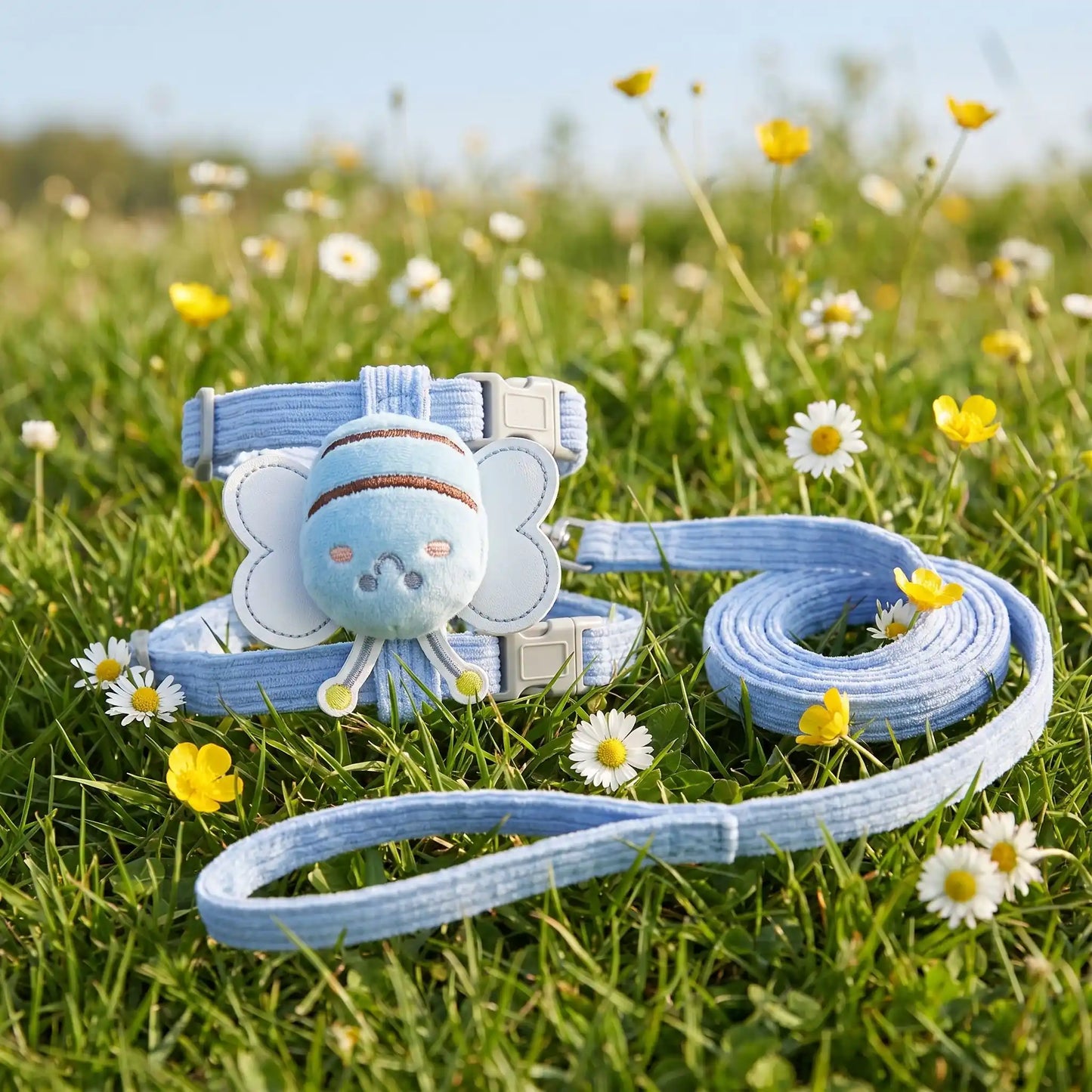 bleu harnais pour petit chien 