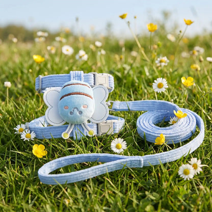bleu harnais pour petit chien 