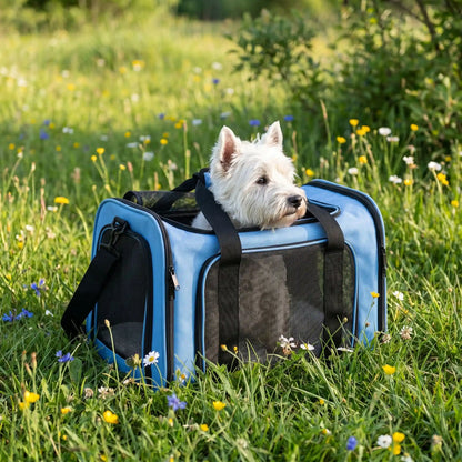 bleu seul sac pour transporter un chien 
