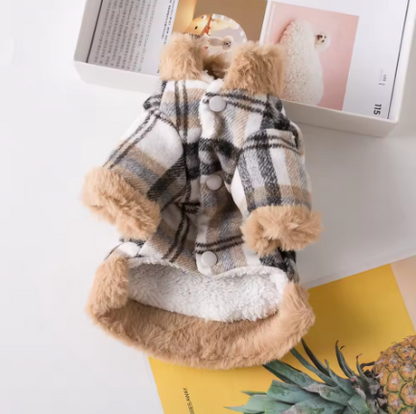 brun manteau pour chien 