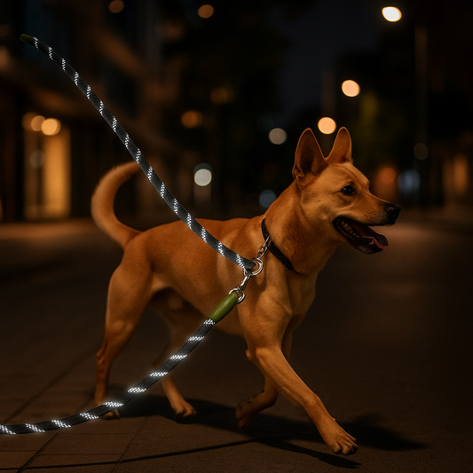 chien laisse chien reflechissante