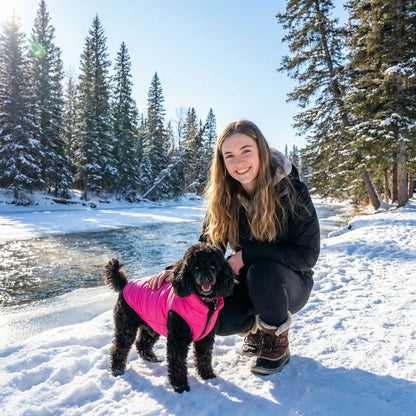 chien manteau neige paysage