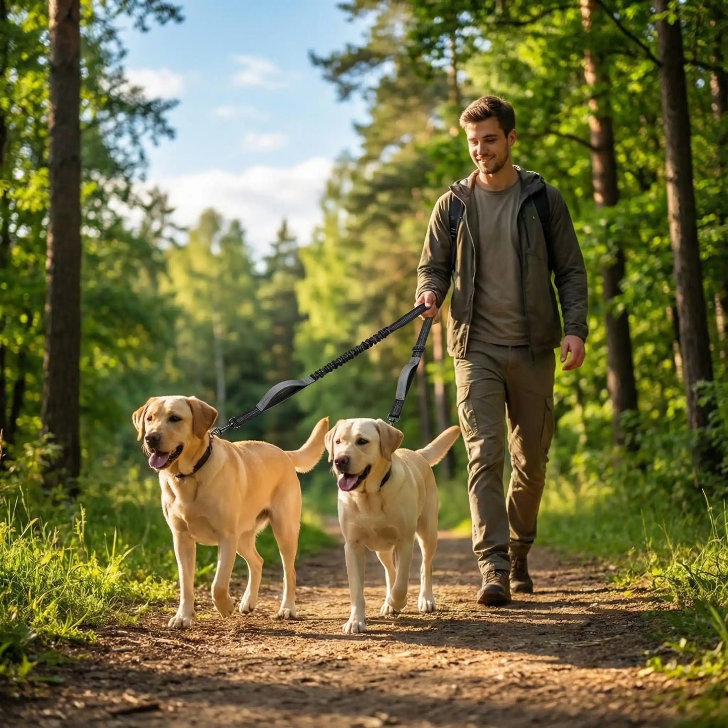 chiens double laisse pour chien