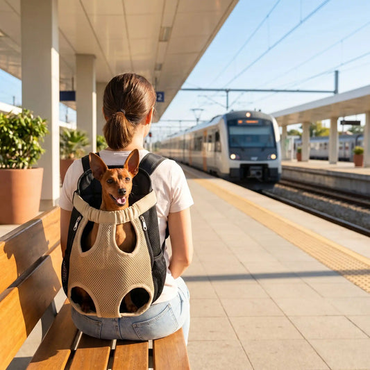gare sac a dos chien