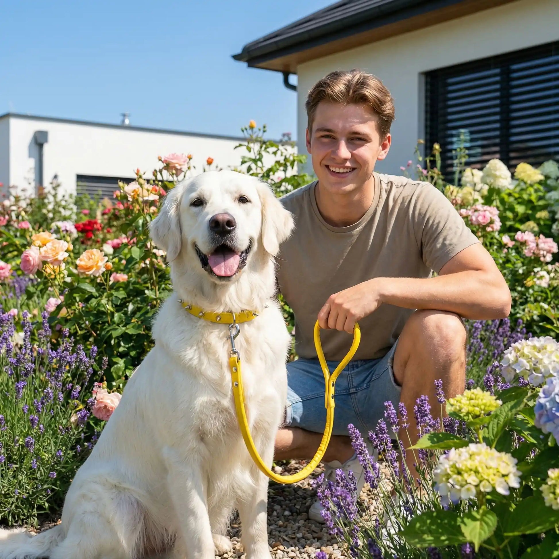 golden blanc collier chien 