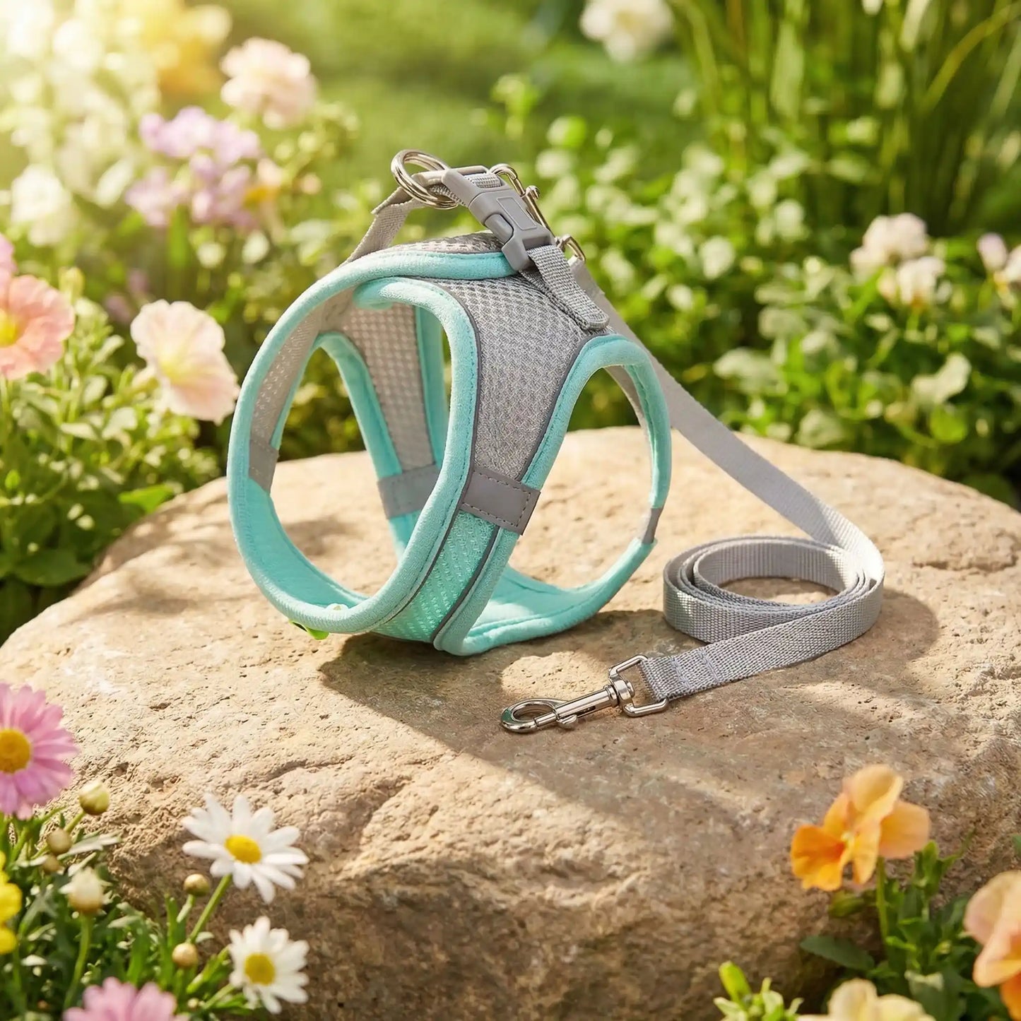 harnais anti traction chien printemps