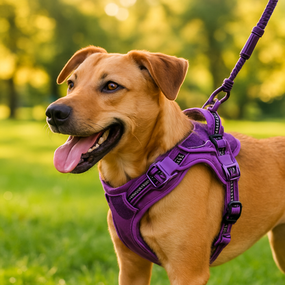 harnais chien confortable violet