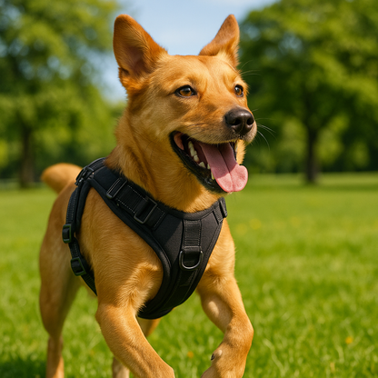 harnais chien heureux