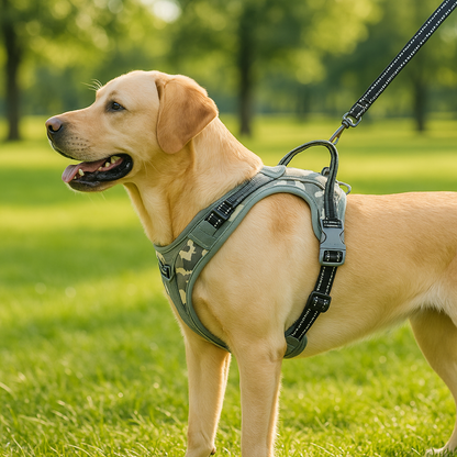 harnais chien militaire vert