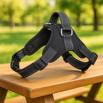 harnais chien noir amusant