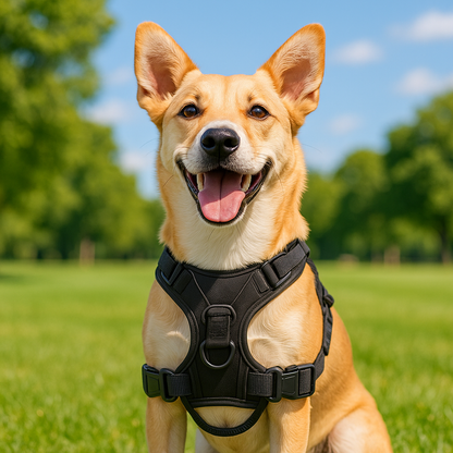 harnais chien noir nature