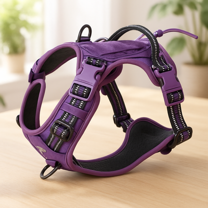harnais chien violet meuble