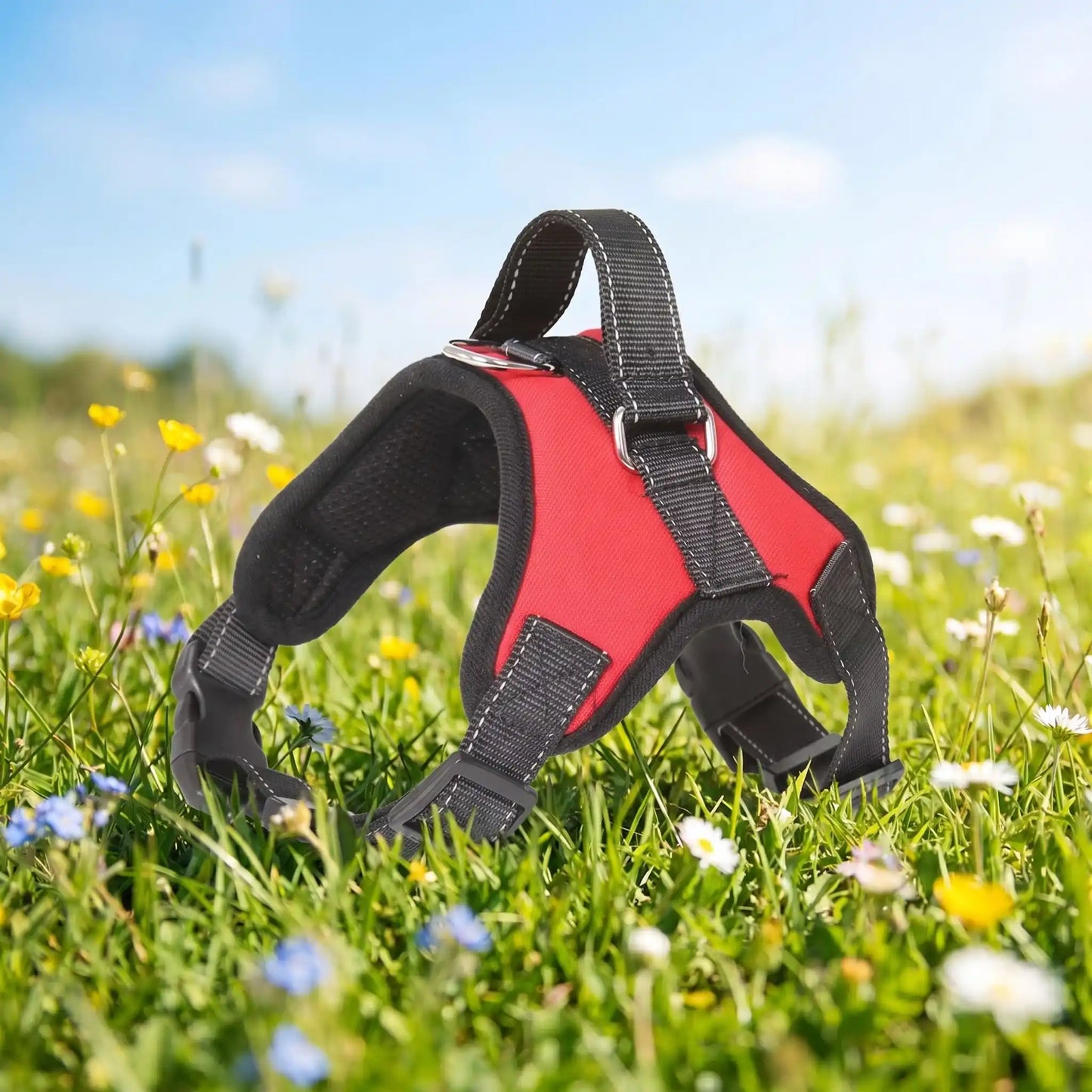 harnais pour chien rouge seul
