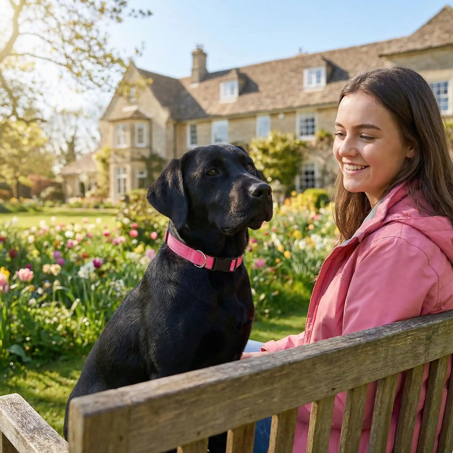 jardin collier chien 