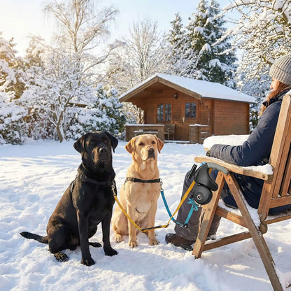 jardin double laisse pour chien 