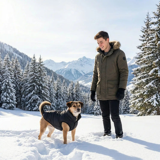 jeune manteau pour chien 