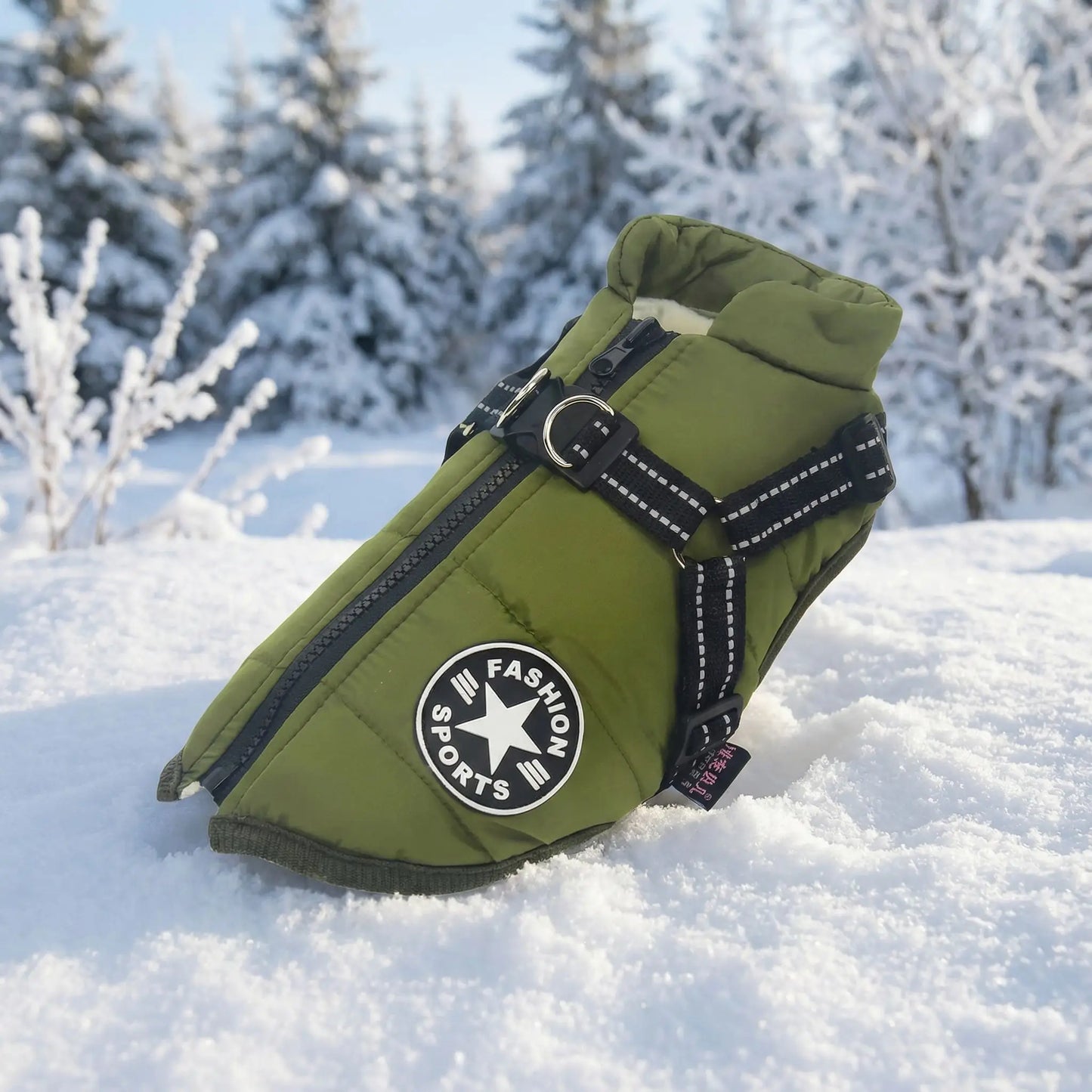 kaki manteau pour chien 
