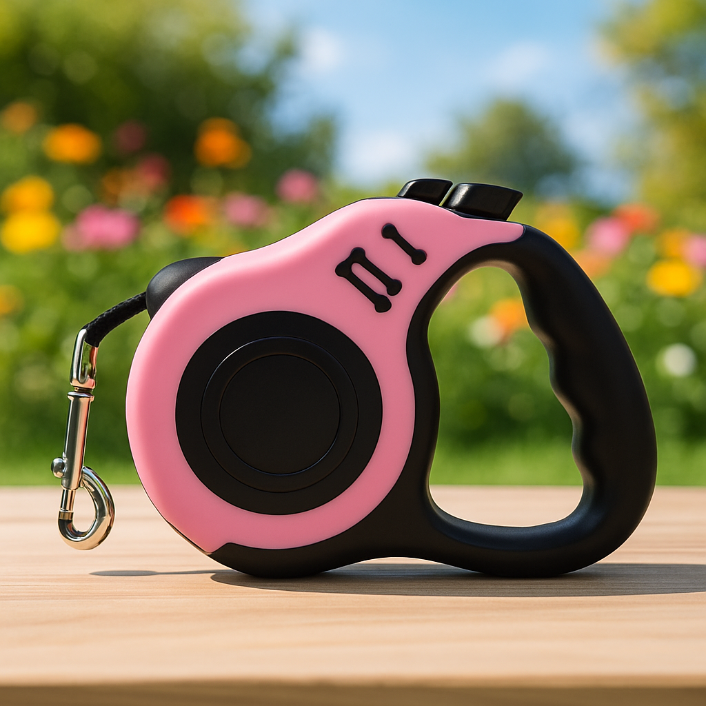 laisse chien rose floral