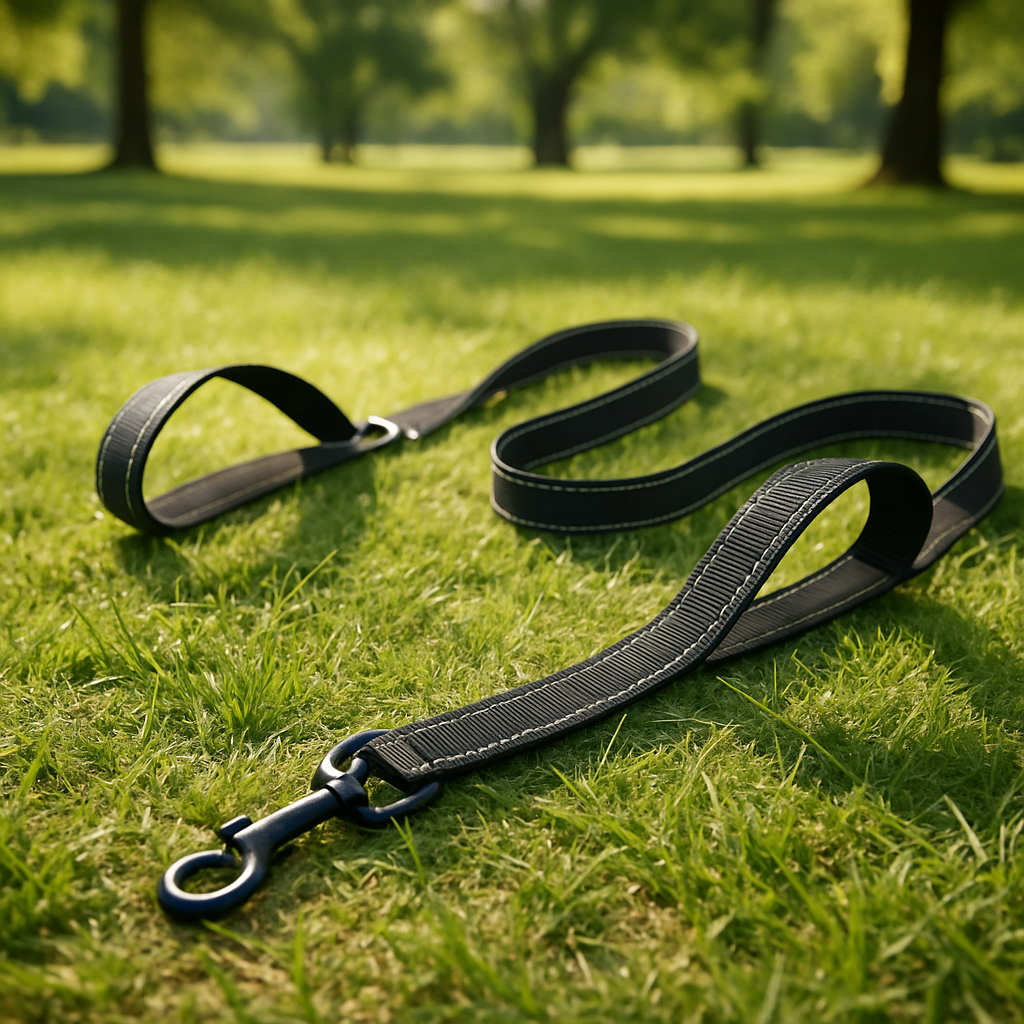 laisse de chien noire nature