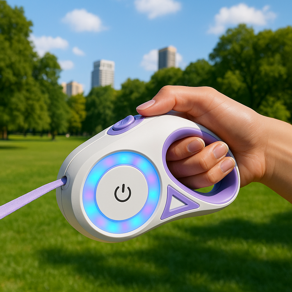 laisse de chien violette