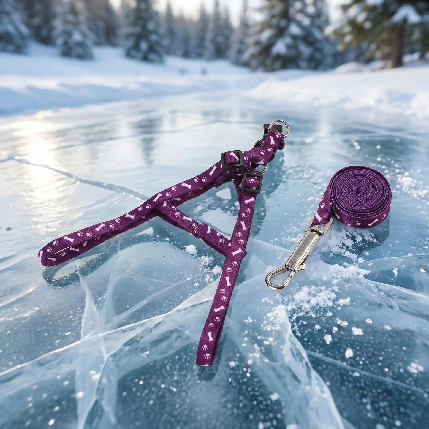 laisse pour chien violette seule