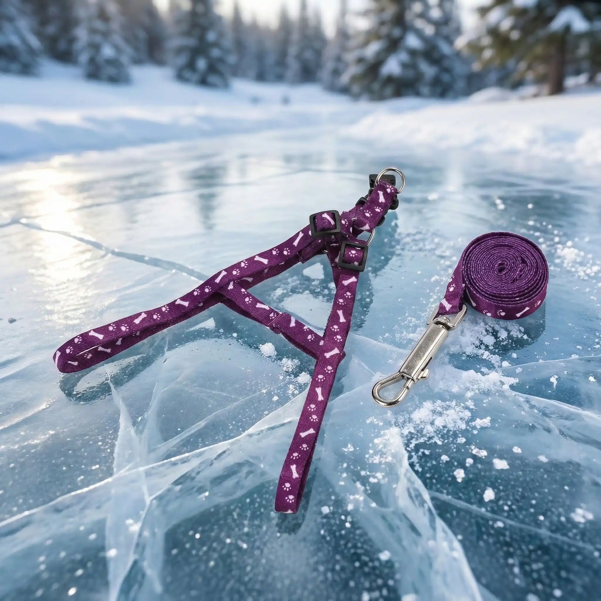 laisse pour chien violette seule