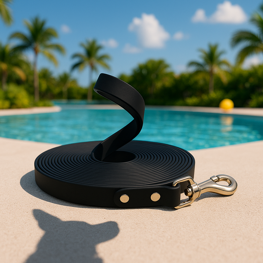 longe pour chien noire 