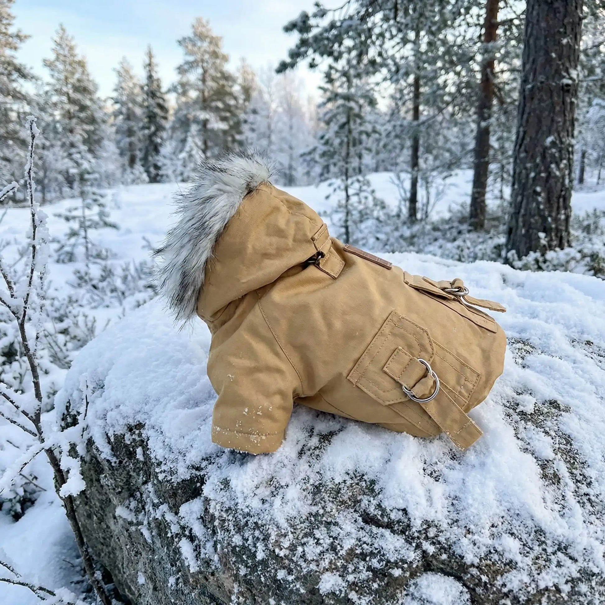 manteau pour chien beige clair