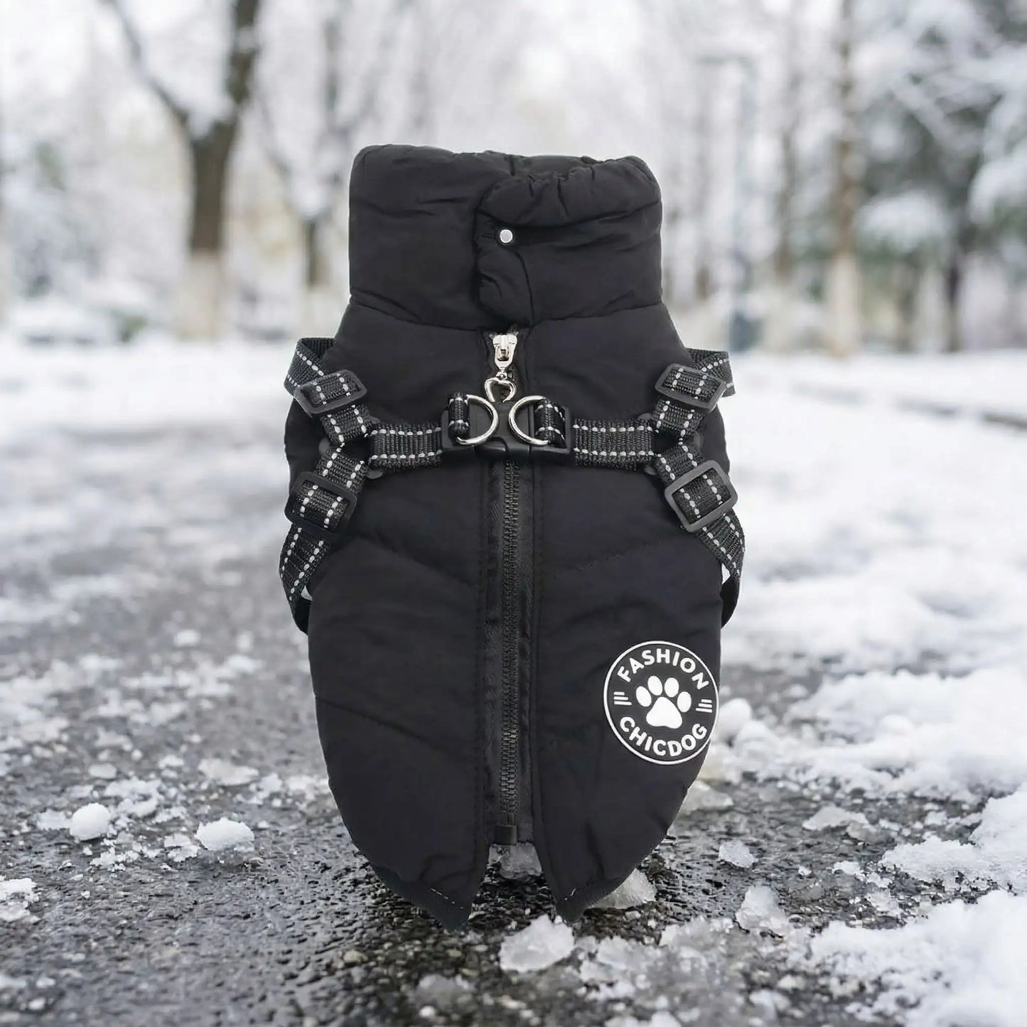 manteau pour chien noir bitume