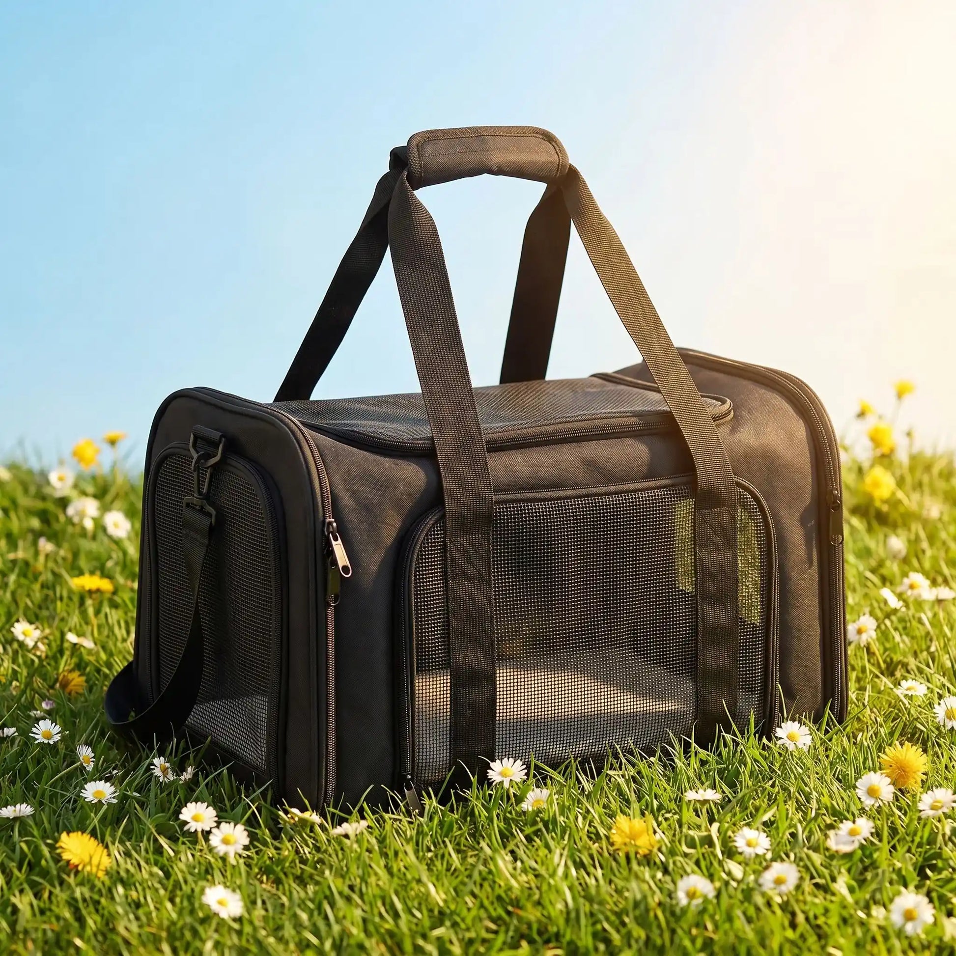 noir sac a dos transport pour un chien