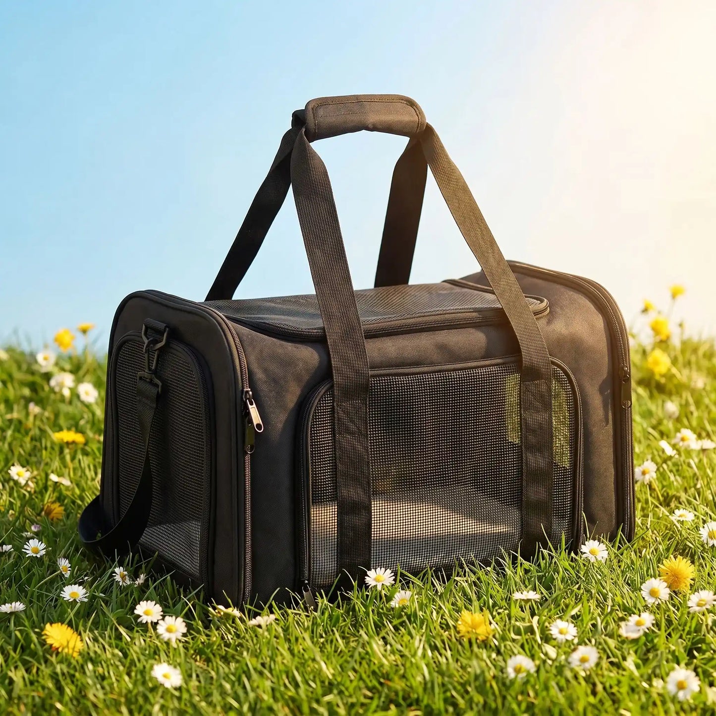 noir sac pour transporter chien