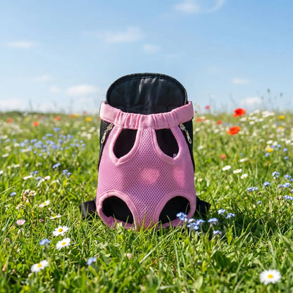 rose sac dos chien nature 