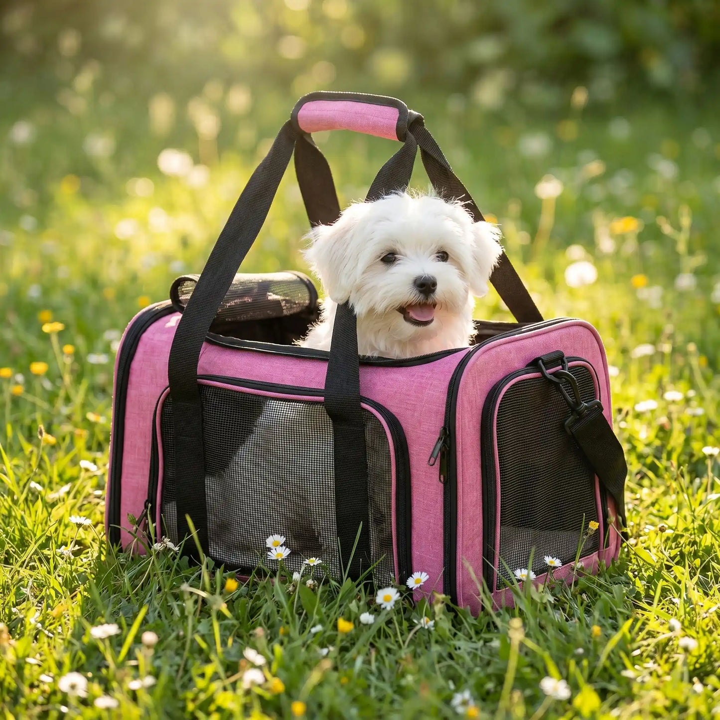 rose seul sac pour transporter un chien 