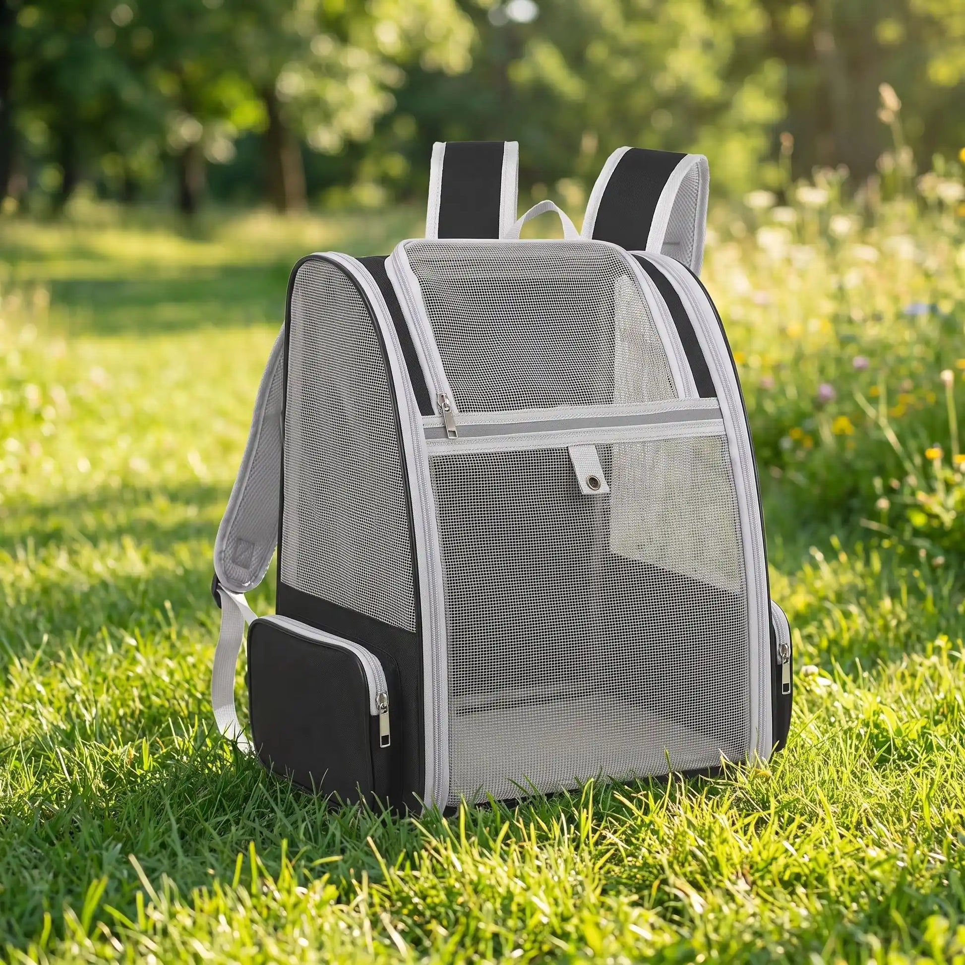 sac a dos pour chien noir
