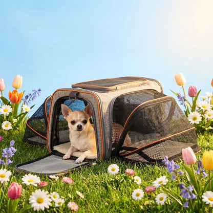 sac orange sac transport pour chien 