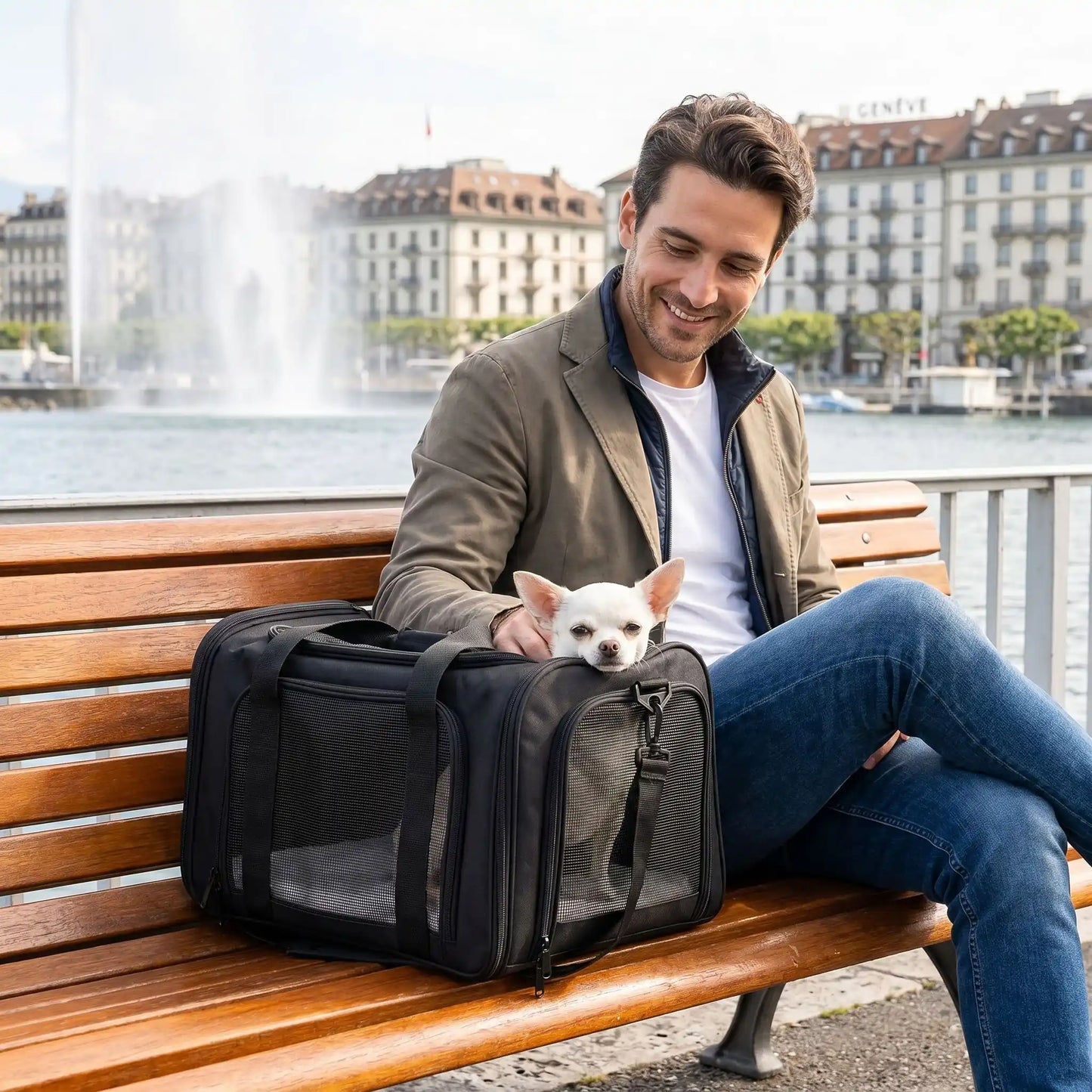 ville sac a dos transport pour un chien 